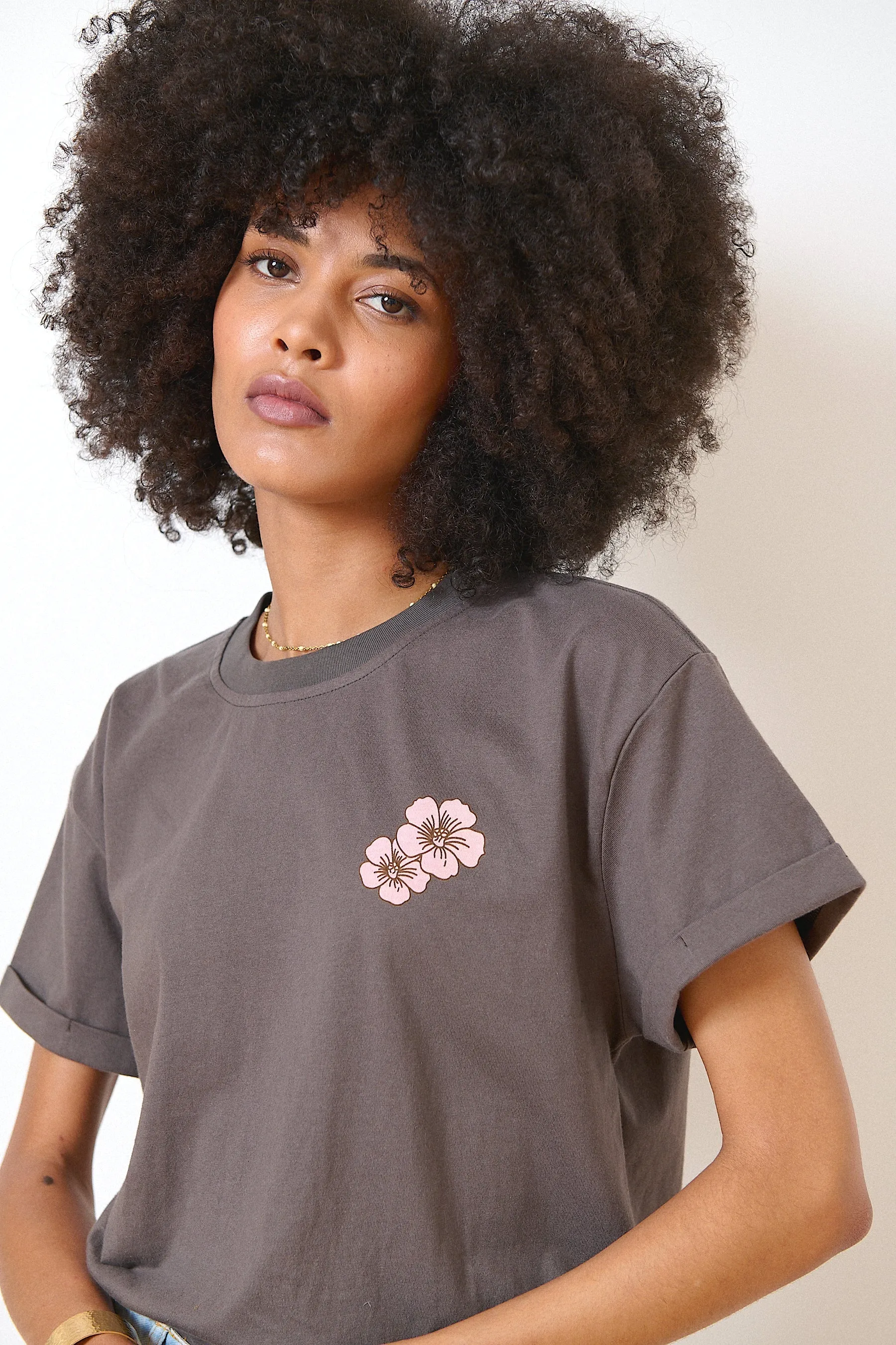 0921 Tshirt Violette Anthracite