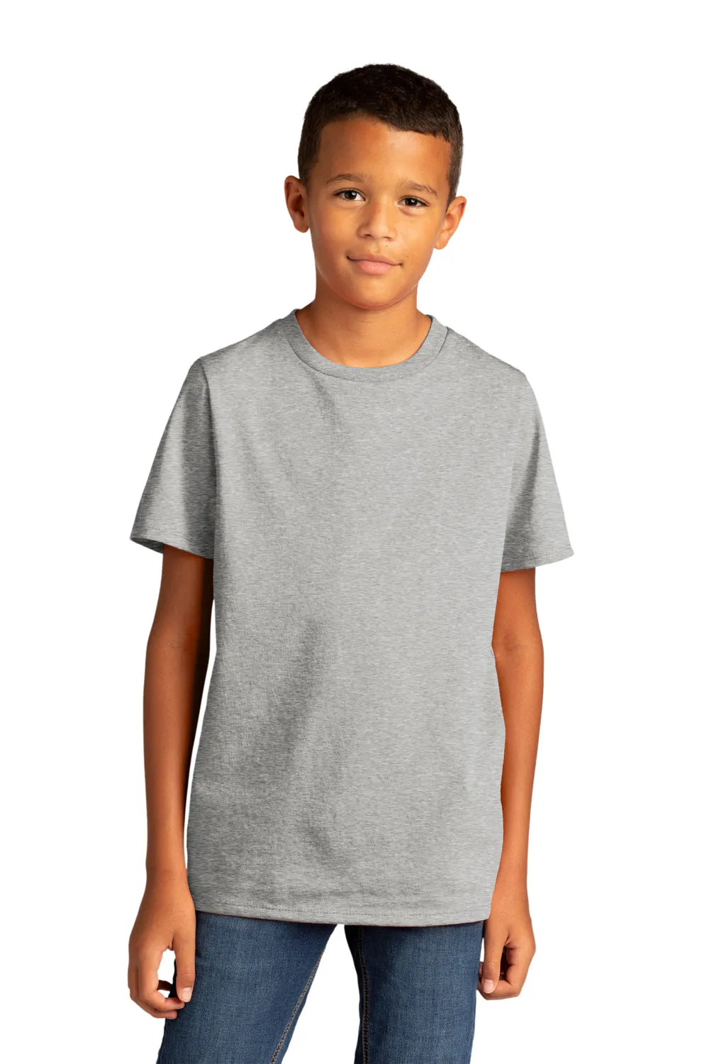 District Youth Re-Tee Short Sleeve Crewneck T-Shirt - Heather Light Grey