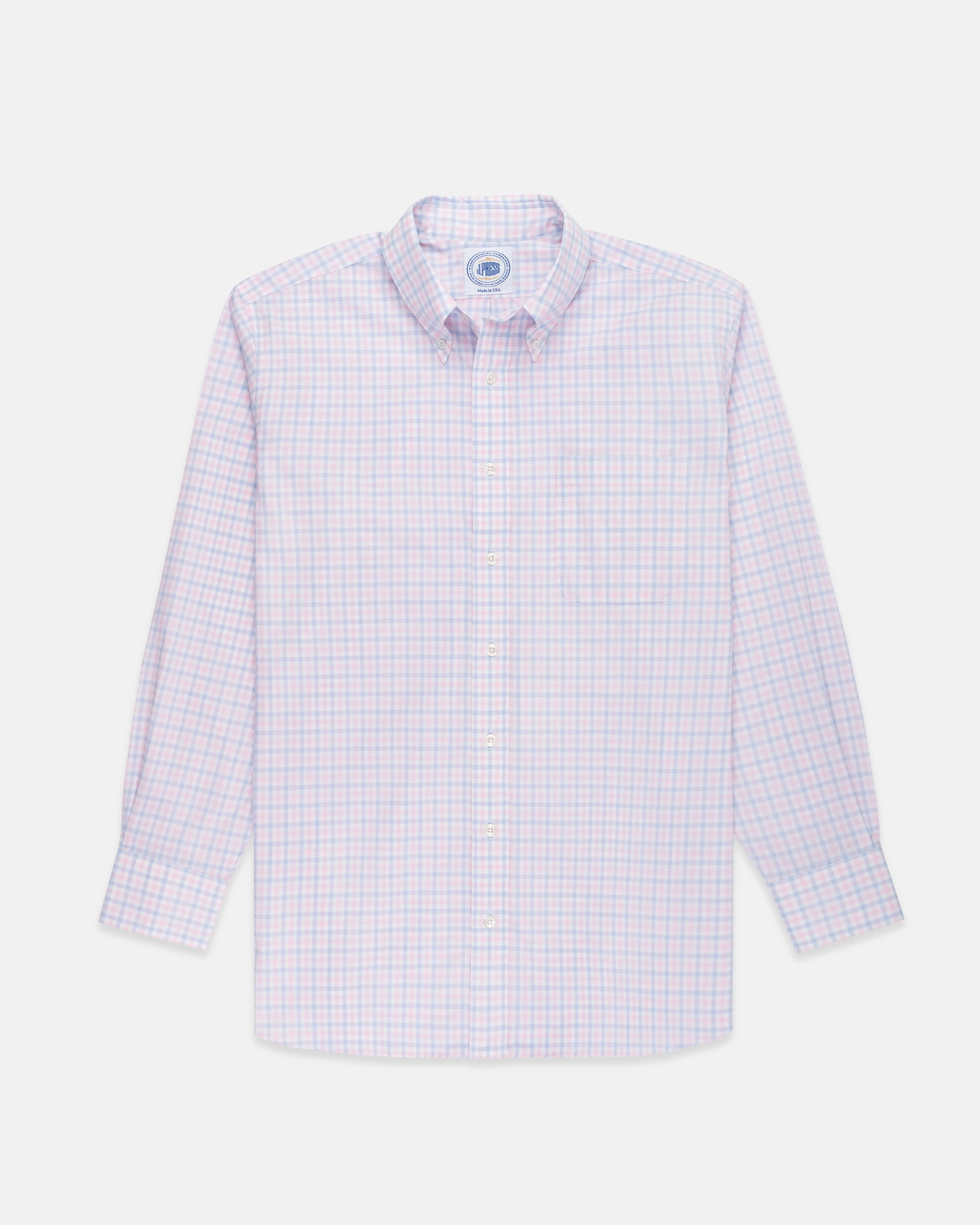 GOLD LABEL DRESS SHIRT - BLUE/PINK CHECK