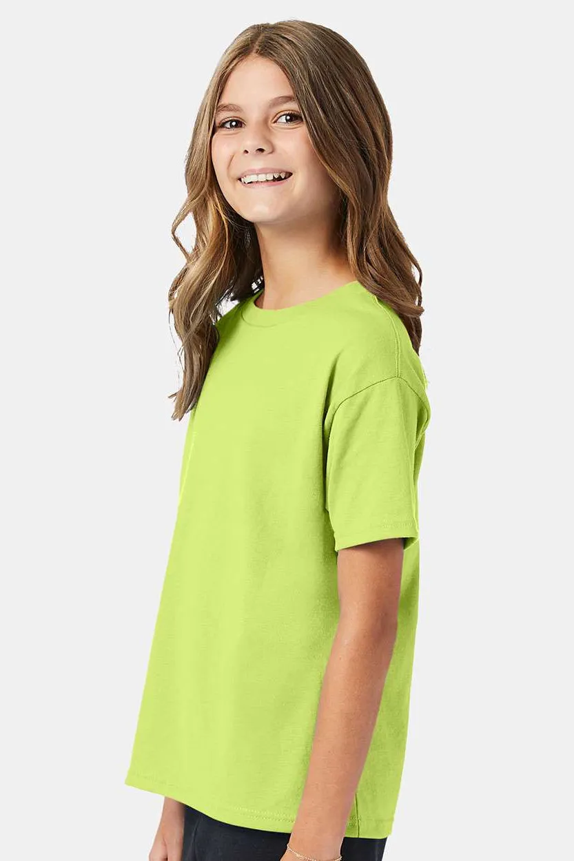 Hanes Youth EcoSmart Short Sleeve Crewneck T-Shirt - Safety Green