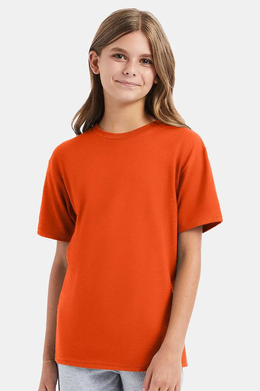 Hanes Youth Nano-T Short Sleeve Crewneck T-Shirt - Orange