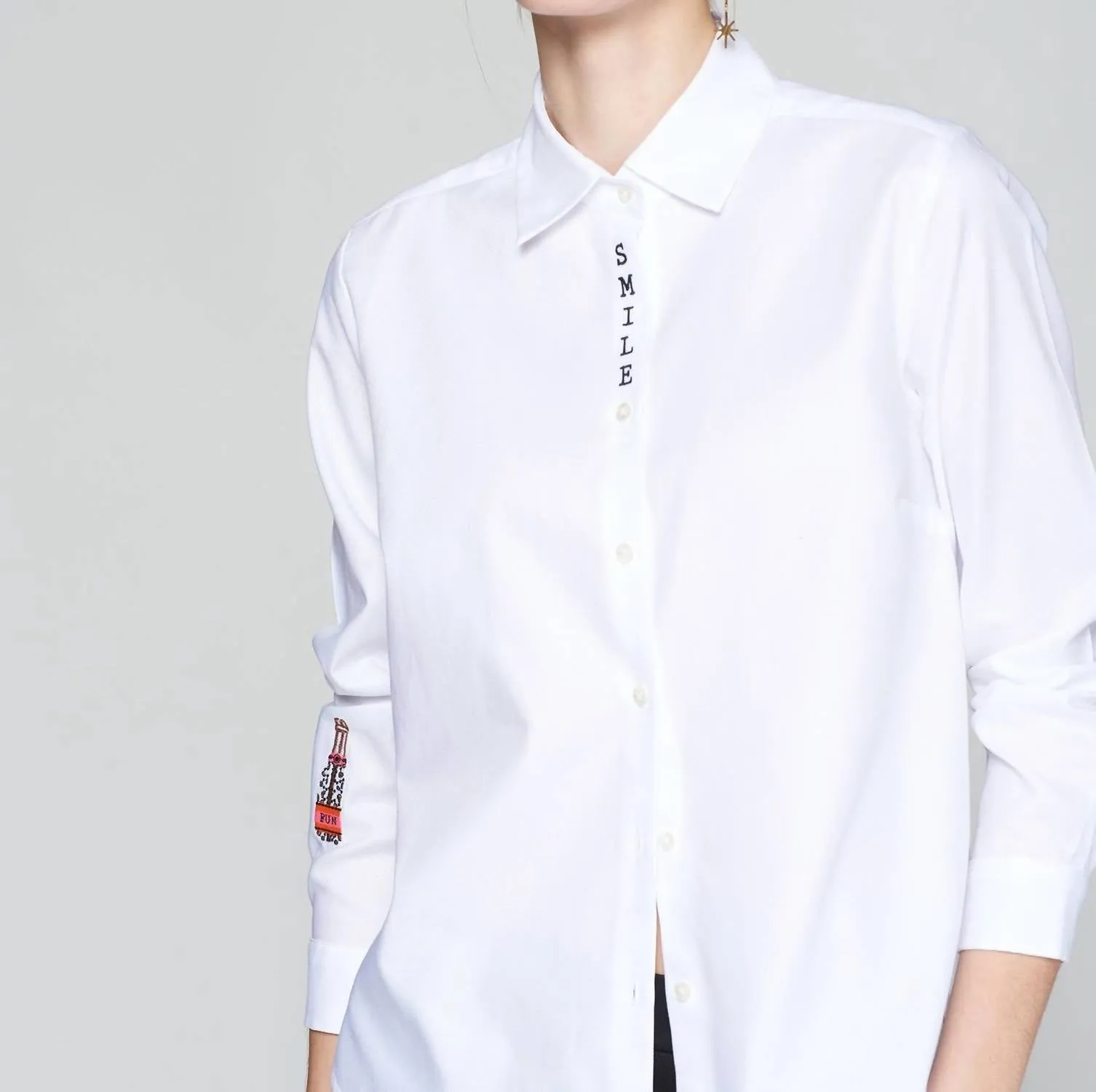 Isabella Shirt Embroidered White Structure Shirt Embroidered White Structure