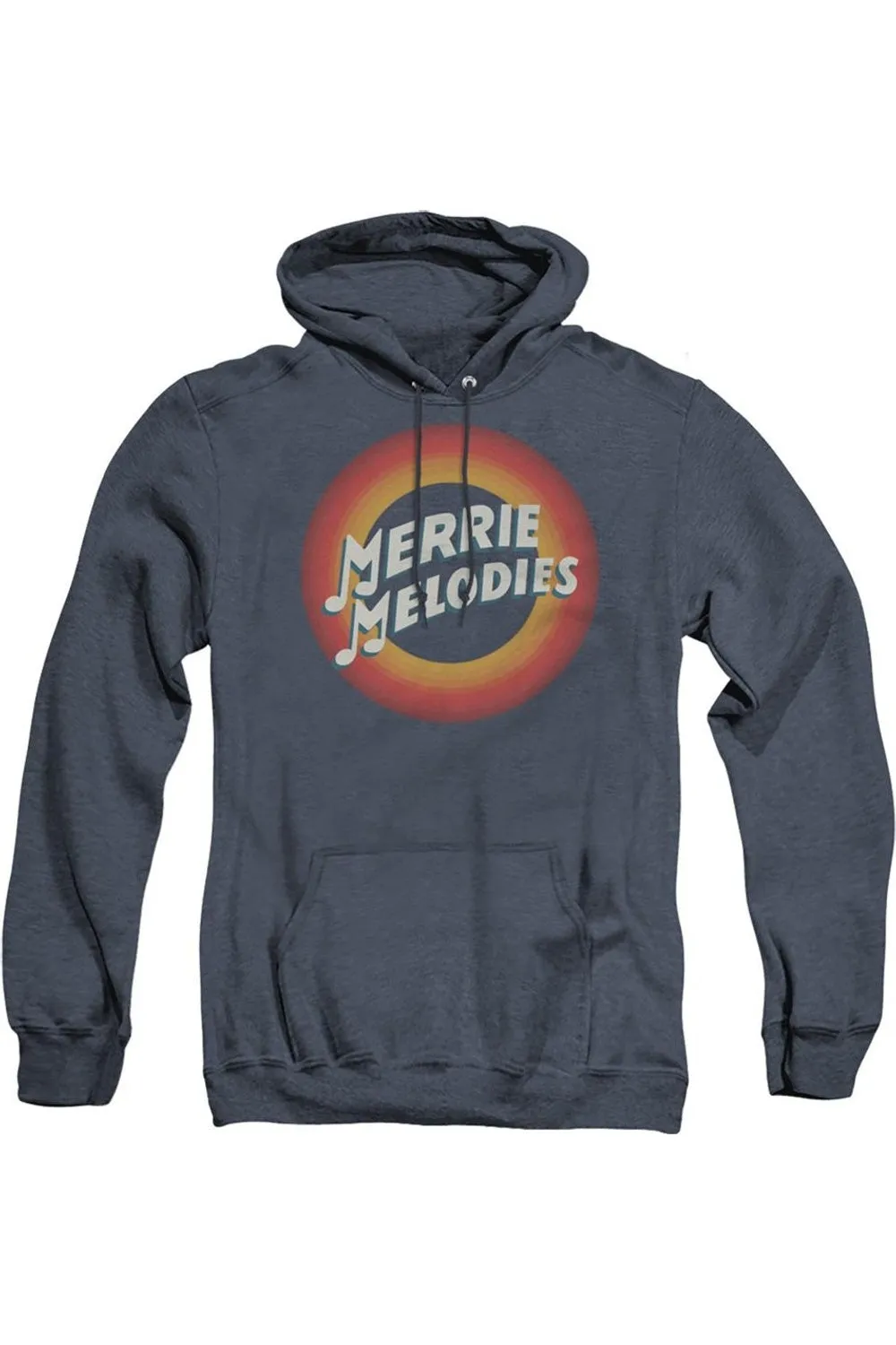 Looney Tunes Merrie Logo Adult Heather Hoodie / Hooded Sweatshirt