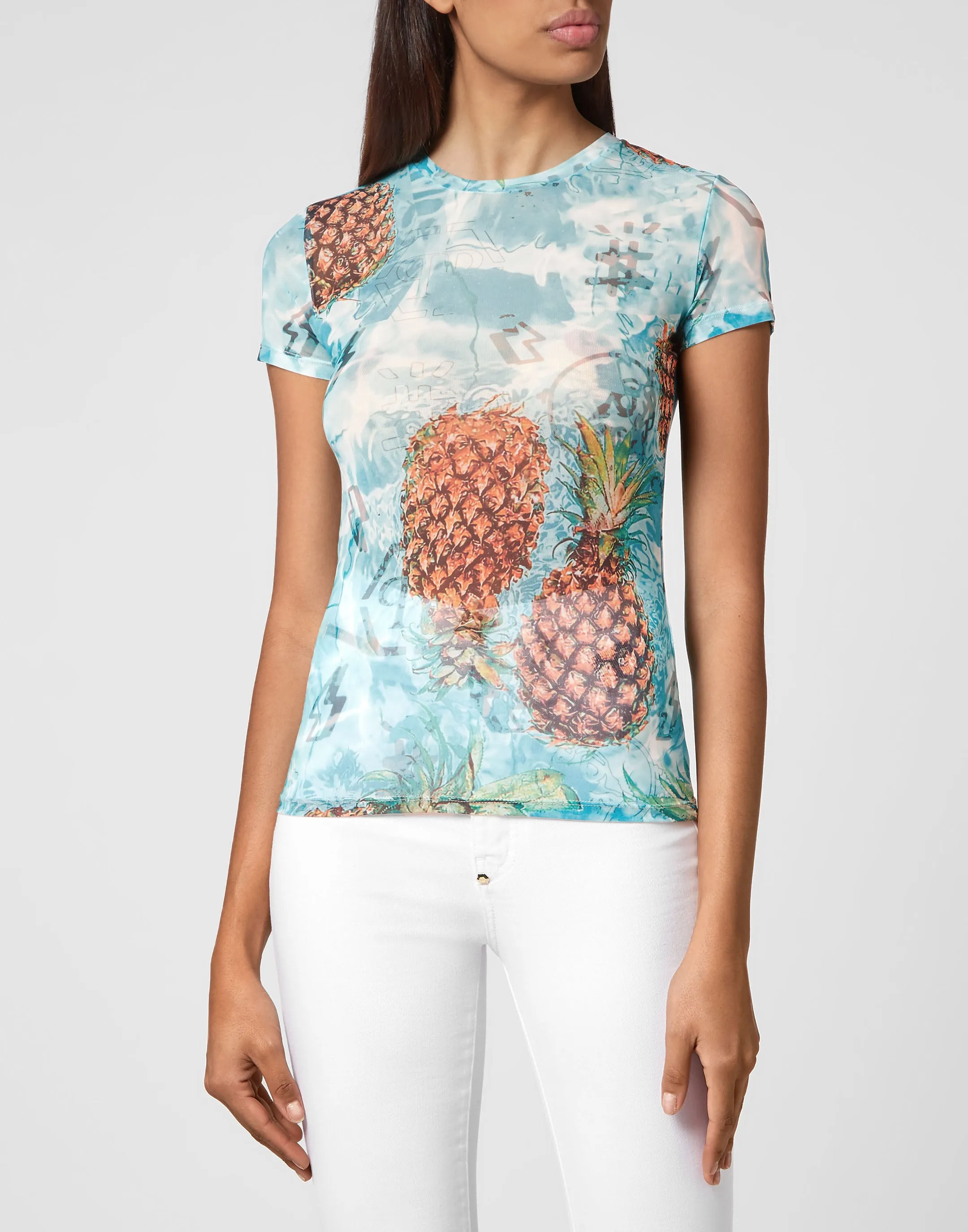 LS Top Stretch Pineapple Skies