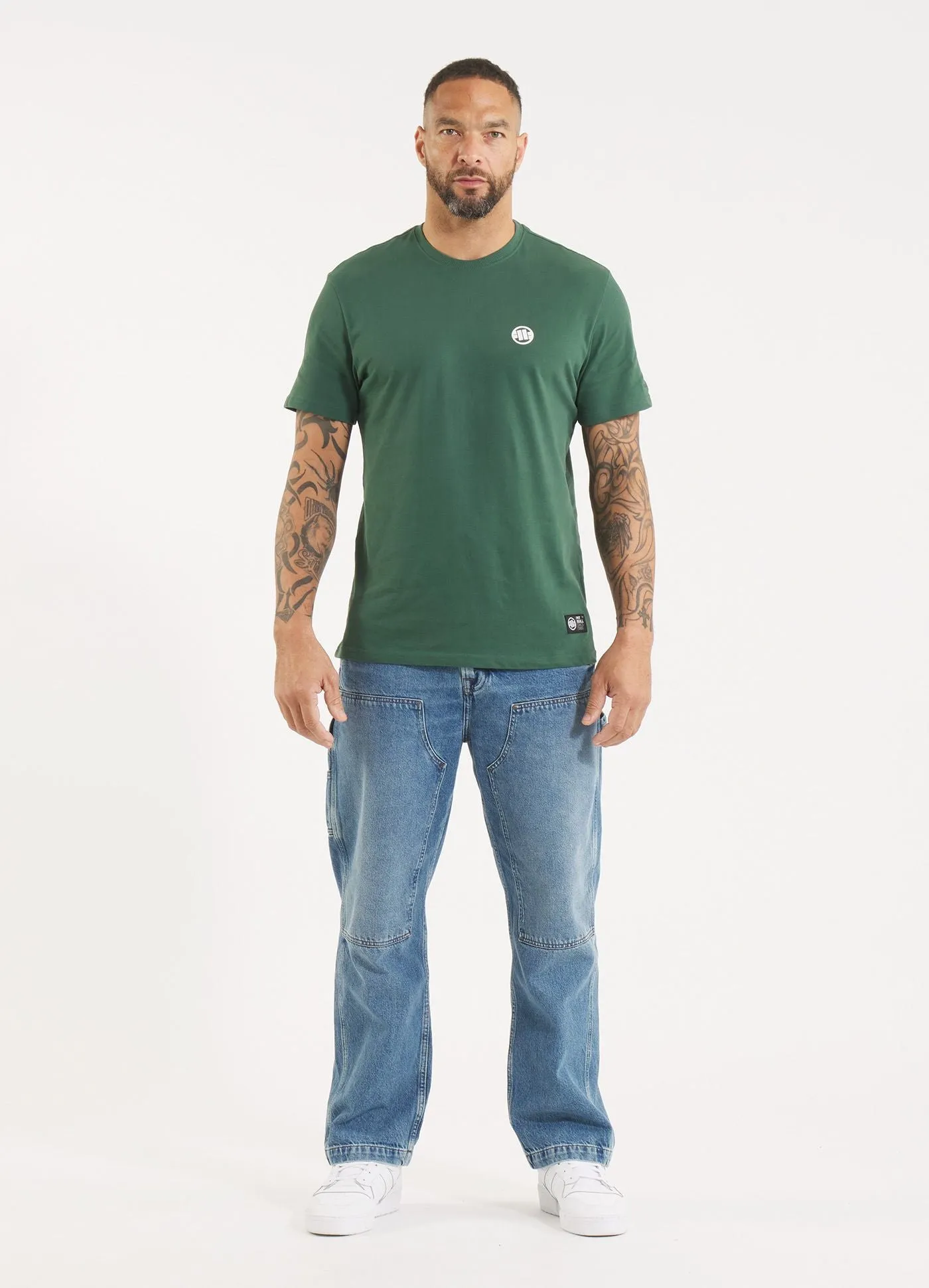 Men's T-Shirt Garment Washed SMALL LOGO - Olive