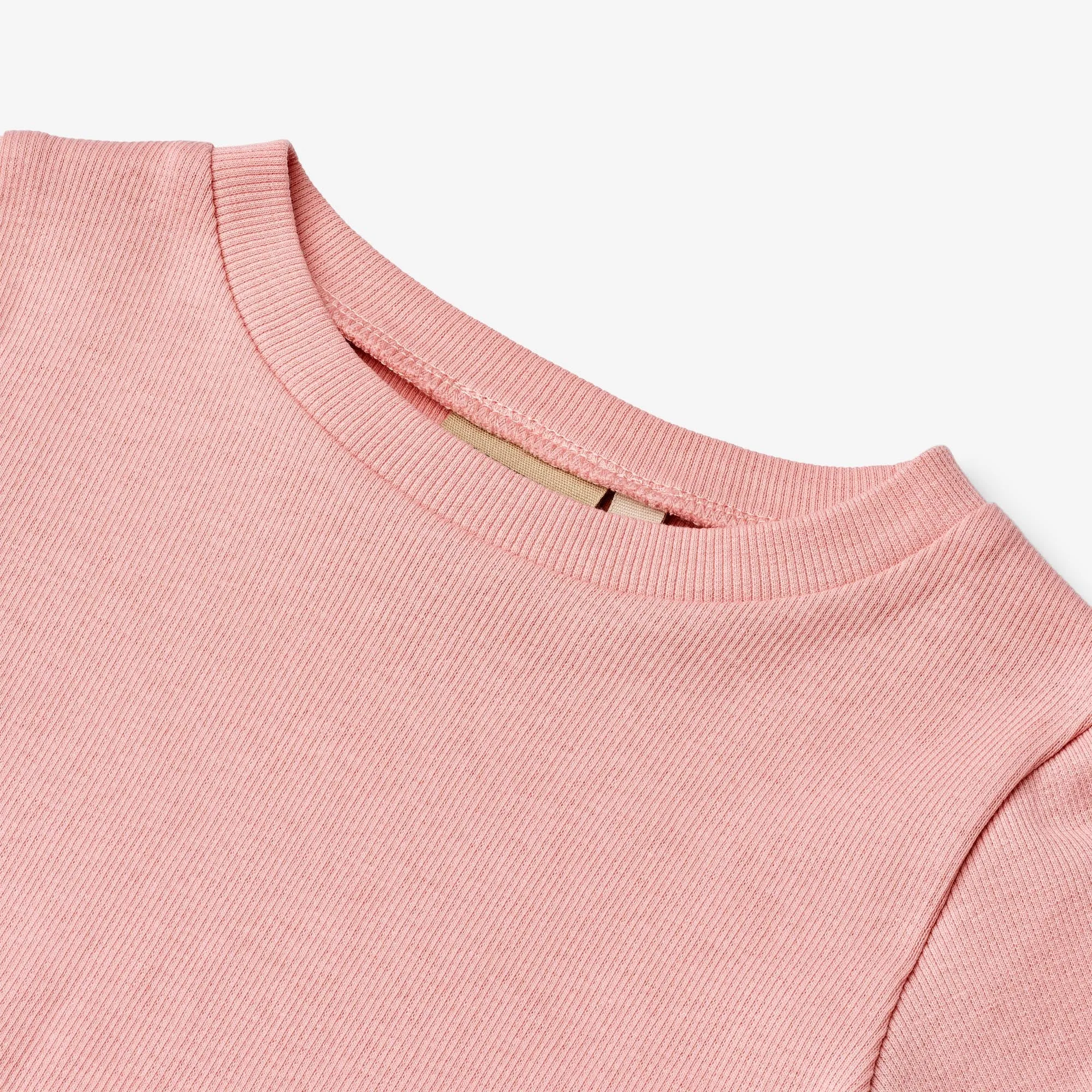 Rib T-shirt S/S Alicia - rose