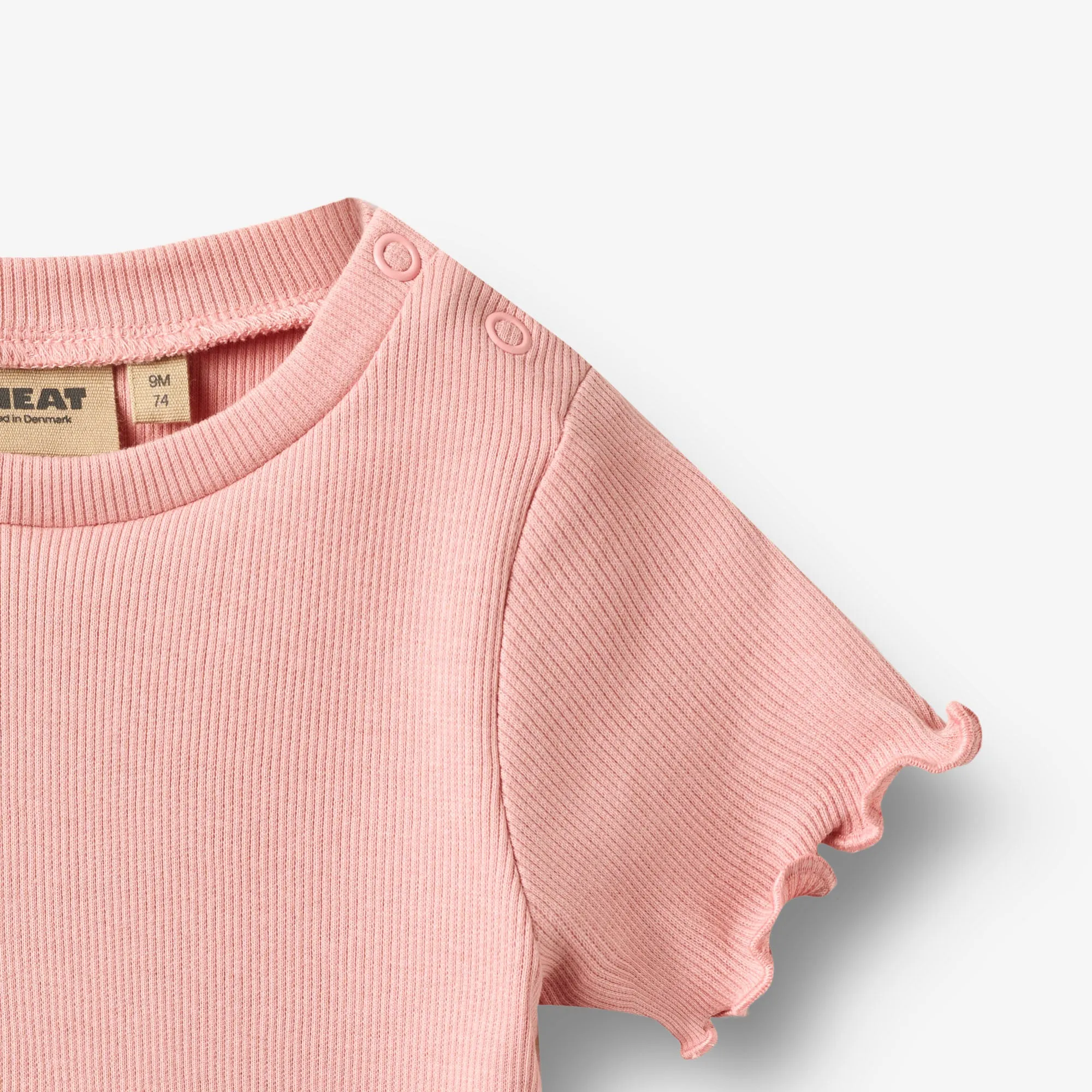 Rib T-shirt S/S Alicia - rose