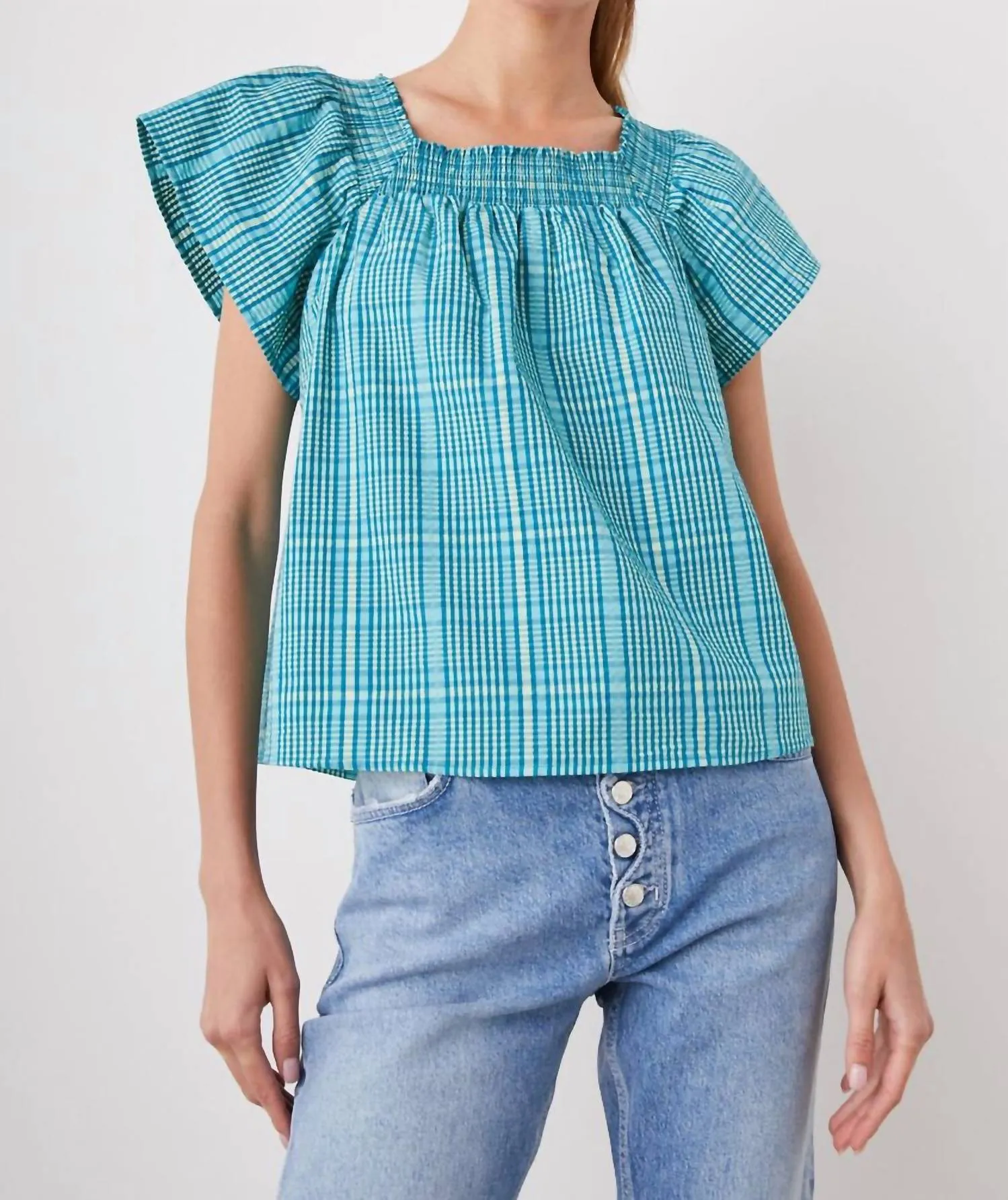 Sonora Top In Augusta Mini Check