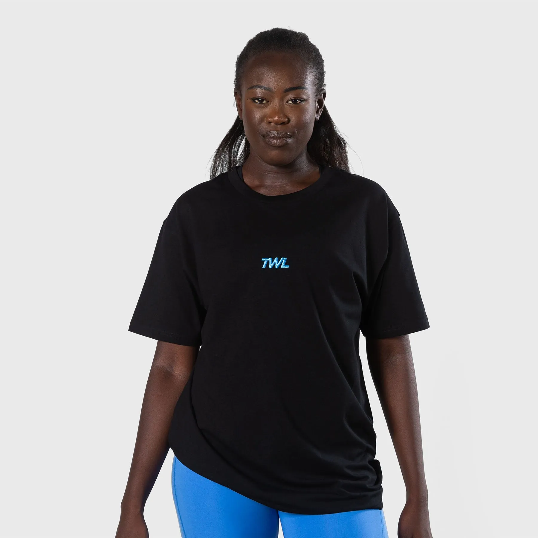 TWL - OVERSIZED T-SHIRT - BLACK/COBALT